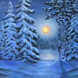 Peinture intitulée "Moonlight" par Irina Gauss, Œuvre d'art originale, Huile