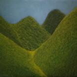 Pintura titulada "Mountainscape V" por Jan De Vleeschauwer, Obra de arte original, Oleo Montado en Bastidor de camilla de ma…