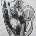 Desenho intitulada "Bliźnięta - znaki z…" por Joanna Burnat-Madejczyk, Obras de arte originais, Lápis