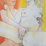 Malerei mit dem Titel "Plaisirs féminins 3" von Jean Philippe Dufau, Original-Kunstwerk, Acryl