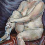 「December nude」というタイトルの絵画 Julia Naurzalijevaによって, オリジナルのアートワーク, アクリル
