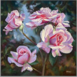 Painting titled "Rosas y otros color…" by Julian Garcia-Viso, Original Artwork, Pastel