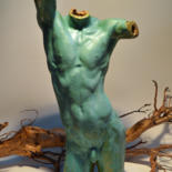 Sculpture titled "Torso ceramic" by Katerina Pilnikova, Original Artwork, Ceramics