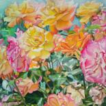 Painting titled "Rose garden" by Kirill Shevchenko, Original Artwork, Acrylic