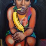 Painting titled "A banana a day keep…" by Kolective Art, Original Artwork, Acrylic