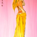 Malerei mit dem Titel "la belle dame" von Kseiran, Original-Kunstwerk, Öl