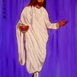 绘画 标题为“JESUS notre sauveur” 由Kseiran, 原创艺术品, 油