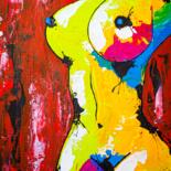 Peinture intitulée "Curves 12" par Lady Redhorns, Œuvre d'art originale, Acrylique