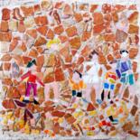 Scultura intitolato "famille 2" da Laurent Hunzinger, Opera d'arte originale, Mosaico