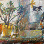 Картина под названием "Oil painting Spring…" - Valerie Lazareva, Подлинное произведение искусства, Масло