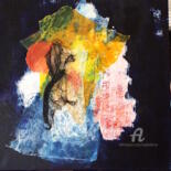 Pittura intitolato "LA LUNE EN EMBUSCAD…" da Leylane Ferret, Opera d'arte originale, Olio Montato su Telaio per barella in l…