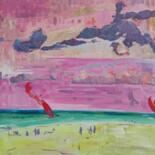 Pittura intitolato "Marine Bubble-Gum" da Linda Clerget, Opera d'arte originale, Acrilico