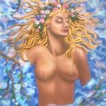 Painting titled "“Ophelia” original…" by Pintor Nicolas, Original Artwork, Oil