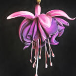 Pittura intitolato "Fuchsia blossom" da Mariam Mary Ellen, Opera d'arte originale, Pastello