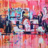 Peinture intitulée "Senna in McLaren" par Marta Zawadzka, Œuvre d'art originale, Acrylique Monté sur Châssis en bois