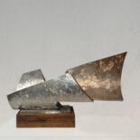 Sculpture titled "CAT" by Michael Hitschold, Original Artwork, Metals