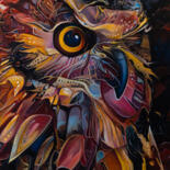 Peinture intitulée "owl" par Yura Matiyashchuk, Œuvre d'art originale, Huile