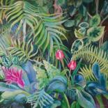 Peinture intitulée "Angolo dei tulipani" par Natalya Smirnova, Œuvre d'art originale, Huile Monté sur Châssis en bois