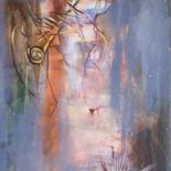Painting titled "Melody of dawn" by Oksana Veber, Original Artwork, Oil Mounted on Wood Stretcher frame