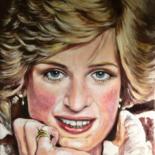 Ringo Signed Princess Diana 16x16 One-of-a-Kind Mixed Media Painting on  Canvas