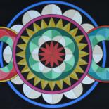 Pittura intitolato "Mandala Tradition (…" da Patrice Preveirault, Opera d'arte originale, Pastello