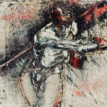 Pittura intitolato "BOXER" da Pierre Olié, Opera d'arte originale, Olio