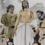 Pittura intitolato "JESUCRISTO" da Quin, Opera d'arte originale, Acquarello