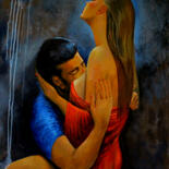 Painting titled "Love" by Ramesh Terdal, Original Artwork, Oil