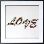 Schilderij getiteld "Love" door Rita Vandenherrewegen, Origineel Kunstwerk, Acryl Gemonteerd op Plexiglas