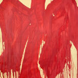 「Simple red 17」というタイトルの絵画 Rosi Roysによって, オリジナルのアートワーク, アクリル
