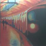 Pintura titulada "subte" por Ruben Badia, Obra de arte original, Otro