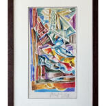 Painting titled "Abstract Watercolor…" by Ruslan Sayenko, Original Artwork, Watercolor