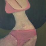 Malarstwo zatytułowany „Pink Bikini” autorstwa Scott Spencer, Oryginalna praca, Olej Zamontowany na Drewniana rama noszy