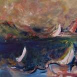 Painting titled "Boating" by Scott Spencer, Original Artwork, Oil