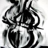 Peinture intitulée "danse violoncelle" par Andre Pourtales, Œuvre d'art originale
