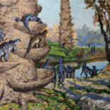 제목이 "Scutellosaurs"인 미술작품 Сергей Крупкин로, 원작, 기름