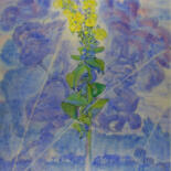 「"Field candle", Vla…」というタイトルの絵画 Sergey And Veraによって, オリジナルのアートワーク, 水彩画 プレキシガラスにマウント