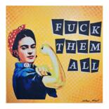 Collages titulada "Frida vs Rosie Fuck…" por Sohan_street, Obra de arte original, Collages Montado en Bastidor de camilla de…