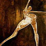 Painting titled "Danse" by Sophie Mathieu, Original Artwork, Acrylic Mounted on Wood Stretcher frame