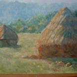 Painting titled "meules de Monet" by Sylvie Collard, Original Artwork