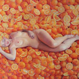 Malerei mit dem Titel "Orange Dream" von Tetiana Bogdanova, Original-Kunstwerk, Öl Auf Keilrahmen aus Holz montiert