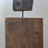 Scultura intitolato "Monsieur Cube" da Thierry Spada, Opera d'arte originale, Legno