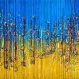Collages intitolato "Shattered" da Eric Goldstein, Opera d'arte originale, arazzo Montato su Pannello di legno
