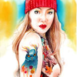 Pintura intitulada "Shine out loud seri…" por Vanessa Chyi, Obras de arte originais, Aquarela