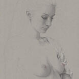 Dessin intitulée ""Die Brustwarze (22…" par Walter Roos, Œuvre d'art originale, Crayon