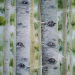 Malarstwo zatytułowany „magical forest” autorstwa Yana Bila, Oryginalna praca, Akwarela
